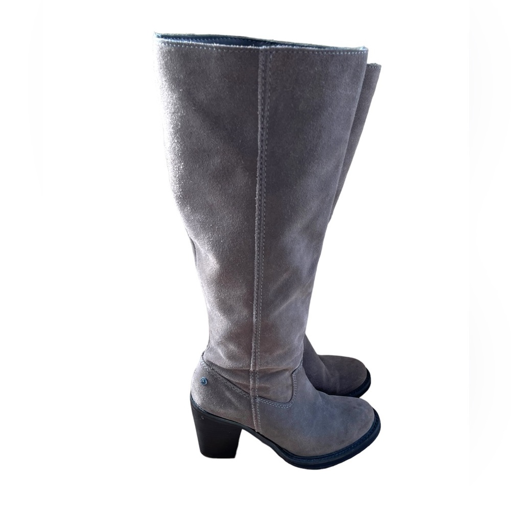 Calvin Klein gray Suede heeled boots